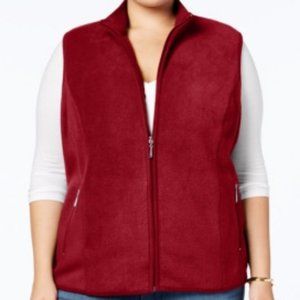 𝅺karen Scott Plus Size Zero proof Fleece Vest